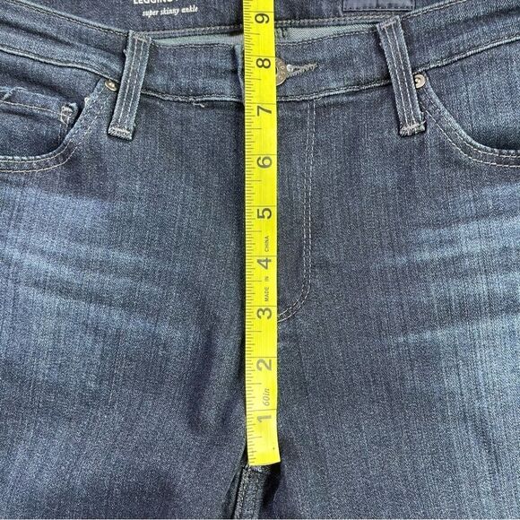 Ag Adriano Goldschmied Legging Ankle Jeans Women’s 27 Dark Wash Super Skinny - Picture 10 of 13